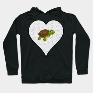 Jigsaw  Turtle Heart Design - Fish Turtle Hoodie